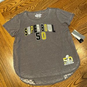 New women grey superbowl 50 shirt sleeve shirt